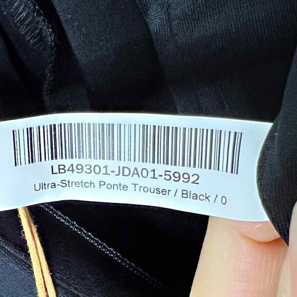 NWT!  Quince Ultra-Stretch Ponte Trouser, Black, Size 0 - Picture 10 of 10